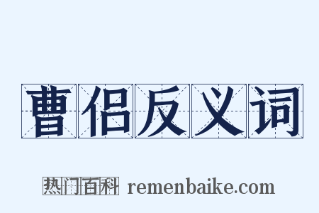 曹侣反义词是什么意思的图片